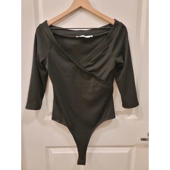 ASTR Black Ribbed Bodysuit - Picture 2 of 6